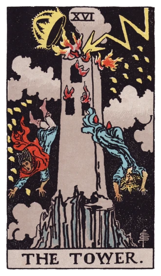 Arcano tarot la torre XVI